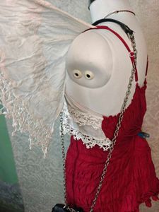 Chic Red &amp; White Smocked Top