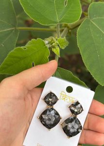 Elegant Grey Drop Earrings
