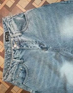 Vintage Wash Wide Leg Jeans