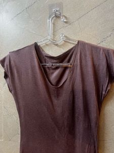 Soft Brown Cap Sleeve Tunic