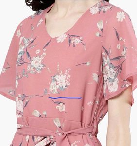Pink Floral Dress With Free Gift