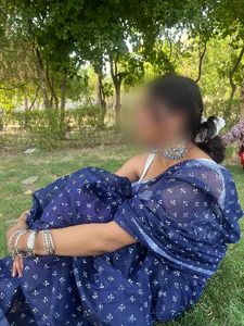 Beautiful Blue Printed Saree
