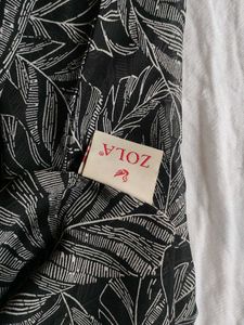 Chic Leaf Print Top