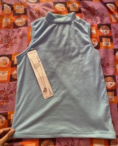 Light Blue Sleeveless Top