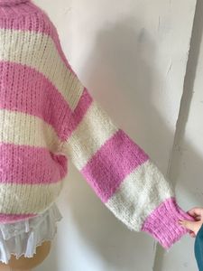 Striped Pink Knit Sweater
