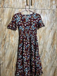 Patterned Fit & Flare Dress