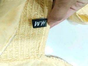 Yellow Ethnic Blouse with Zipper