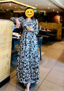 Women's Floral V-neck Multicolour Dress