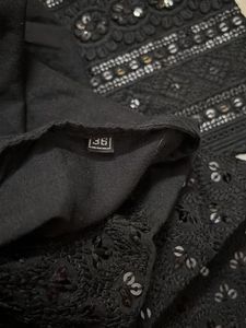 Elegant Black Sequined Kurta