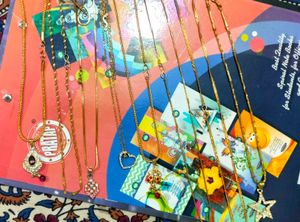 Stylish Gold-Plated Chain Necklaces - Set of 8