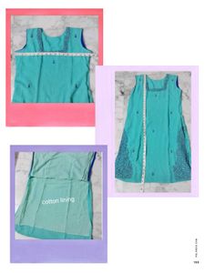 3piece Beautiful Blue &amp; Teal Kurta salwar set