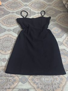 Black Spaghetti Strap Mini Dress