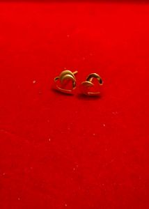 Heart Shaped Gold Earrings 18 carat
