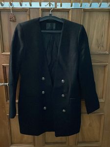 Black Double-Breasted Blazer