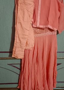 Peach 3 Ps Dress
