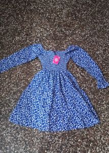 Blue floral dress