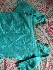Stunning Teal Anarkali Gown