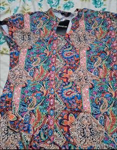 Paisley Print Fit &amp; Flare Dress