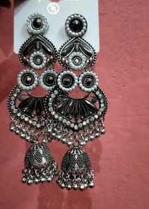 Shreeji Sales Silver Jhumka Earrings