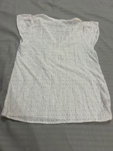 Chic White Eyelet Top