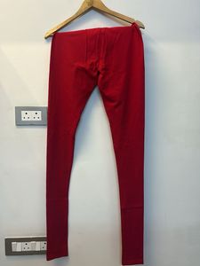 Red Cotton Leggings