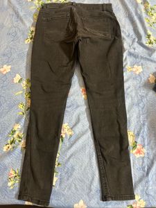 black denim narrow jeans for women