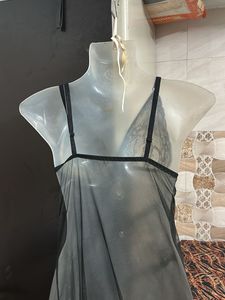 Elegant Black Lace Nightgown
