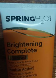 Spring H2O's face wash for brightness