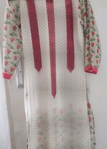 Transparent Boat Neck Kurti/Kurta
