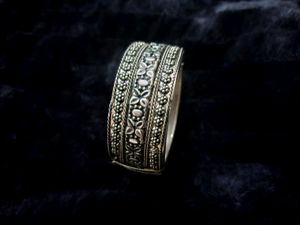 Silver Tone Floral Cuff Bracelet