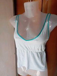Striped Peplum Camisole Top