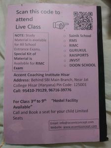 Class 6th Study Material for Sainik School &amp; RMS