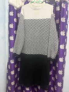 Chevron Pattern Knit Dress