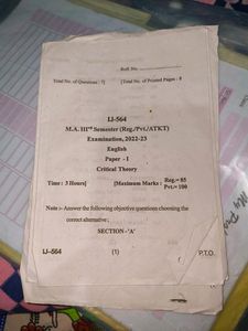 M.A. English 1st-  4th Sem Textbooks