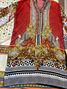 Vibrant Peacock Print Kurta