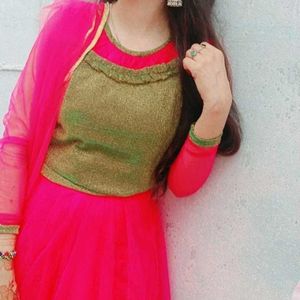 Vibrant Pink Lehenga Choli Set