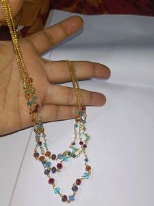 Multi-Layered Beaded Gold Necklace