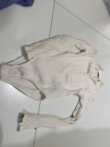 Textured Long Sleeve Bodysuit