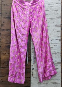 Vibrant Pink Kurta Set with Gold Embellishments