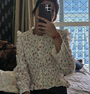 Floral Smocked Peplum Top
