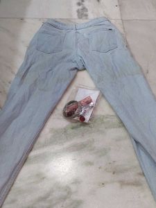 Light Blue Distressed Skinny Jeans