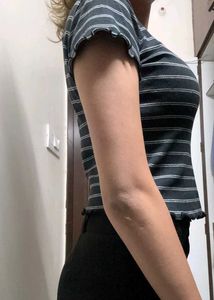Casual striped Crop Top