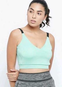 Clovia Non-Wired Sports Bra in Turquoise Blue