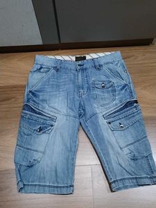 Denim Cargo Shorts