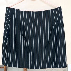 Striped Black Mini Skirt