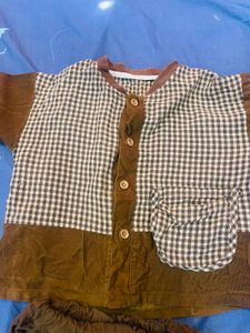 Vintage Kids' Brown Corduroy Outfit