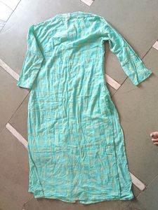 Sea Green Daily Wear Straight Kurta
