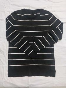 Classic Striped Black and White Top