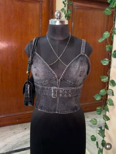 Denim Corset Top