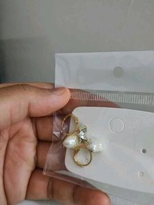 Heart Pearl &amp; Diamond Earrings